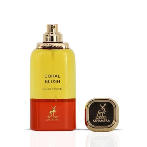 Maison Alhambra Coral Blush Eau De Parfum Spray 80Ml (2.7 Oz) - Long Lasting Arabian Perfumes For Women - Juicy Peach Blood Orange And Patchouli Notes - Premium & Luxurious Ladies Perfume