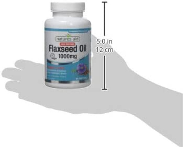 Natures Aid Flaxseed Oil Softgel Capsules, 90 x 11.11 mg