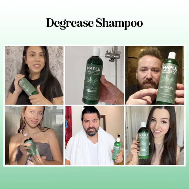 Maple Holistics Clarifying Shampoo For Build Up And Oily Hair - Deep Cleansing Shampoo With Rosemary - Refreshing Lemon For Greasy Hair & Jojoba Oil For Scalp Cleanser - Anti Residue Shampoo For Healthy Scalp - 8 Oz