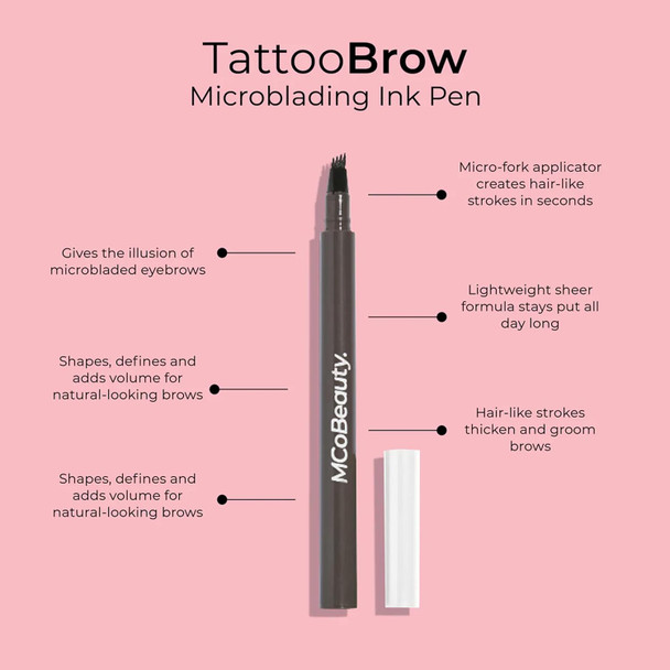 Mcobeauty - Xtendbrows Shape & Sculpt Brow Pencil - Medium To Dark Shade - Creamy Crayon Eyebrow Pencil With Spoolie Brush Ultra-Fine Precision Tip And Retractable Design