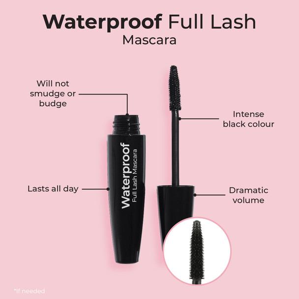 Mcobeauty - Waterproof Full Lash - High-Intensity Volume Length And Curl Long-Lasting Dramatic Vegan Formula - Waterproof Mascara Black Eye Makeup