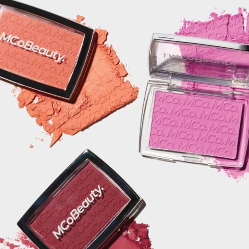 Mcobeauty - Glow Up Ph Powder Blush - Silky Finish With Soft Matte Texture Blusher Powder - Blush Red Shade - Face Make-Up With Blendable Formula For Everyday Use