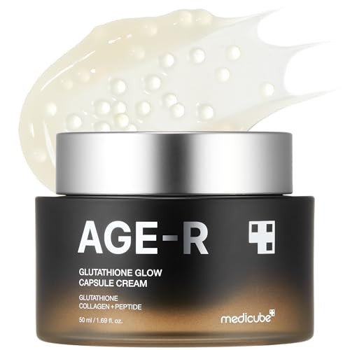 Medicube Age-R Glutathione Glow Capsule Facial Cream - Instant Lifting Moisturizer - Collagen Peptide For Hydrating Glow - Improve Blemishes Uneven Skin Tone - Korean Skin Care 1.69 Fl.Oz