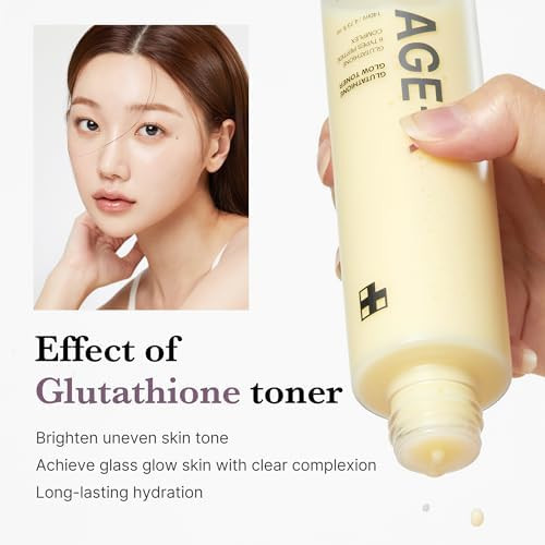 Medicube Age-R Glutathione Glow Milky Toner Low-Irritation Double Layer Toner For Glass Glow Skin With Peptide Even Skin Tone Radiance Hydration Korean Skincare