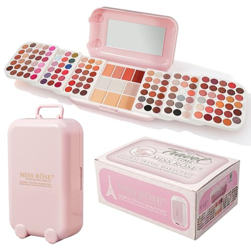 Miss Rose Professional Makeup Kit For Women140 Colors Cosmetic Make Up Palette Set Kit Combinationinclude Eyeshadowblushhighlighter Pressed Powdermakeup  Set For Women Girls &Teens (Pink N)