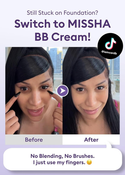 Missha M Perfect Cover Serum Bb Cream No.21 Light Beige - Light With Cool Undertone Bb Cream By Cardi B Pick Skin Tint Tinted Moisturizer Skin Care Foundation Makeup Korean Makeup1.18 Fl Oz
