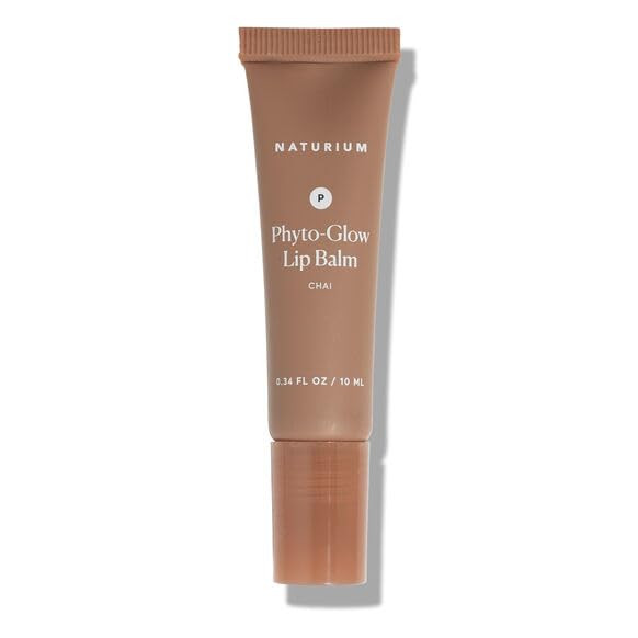 Naturium Phyto-Glow Lip Balm Hydrating Lip Care With A Glossy Finish 0.34 Oz Chai
