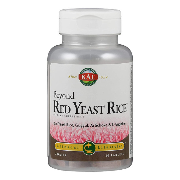 KAL Beyond Red Yeast Rice | Clinical Formula with B Vitamins, Guggul, Artichoke, L-Arginine HCl to Support Cardiovascular Health | 60 Tablets