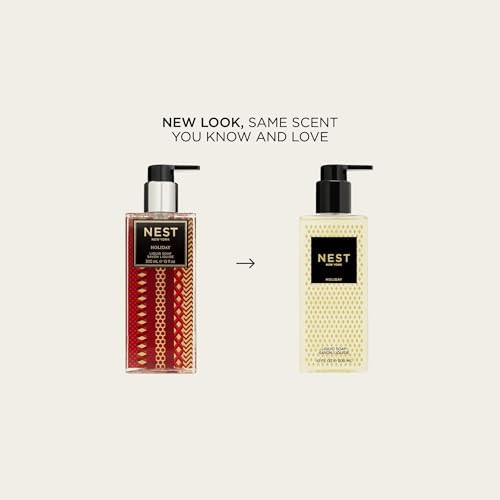 Nest  York Liquid Soap Holiday - 10 Fl Oz - Cleanses & Nourishes Skin - Approx. 300 Pumps Per Bottle - Gluten  & Cruelty