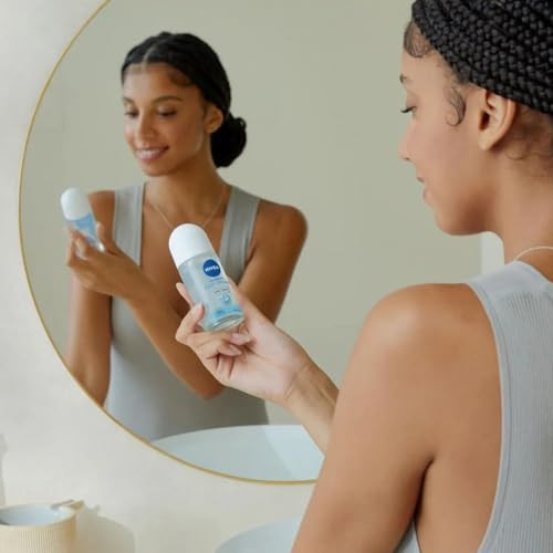 Nivea Fresh Natural Antiperspirant Roll-On Deodorant For Women 48H Odor & Sweat Protection With Ocean Extracts Gentle On Skin Alcohol- 50Ml Travel Size Long-Lasting Freshness Pack Of 3