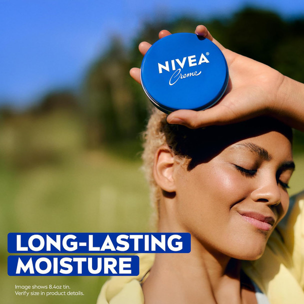 Nivea Creme Body Face And Hand Moisturizing Cream For All Skin Types Rich Body Moisturizer With Provitamin B5 13.5 Oz Tin