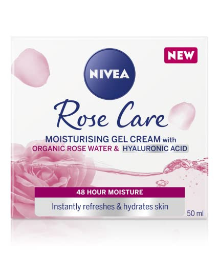 24H Day Cream (50 Ml) Face Care With Rose Water And Hyaluron Light Gel Face Cream For Smooth Delicate Skin Moisturising Cream