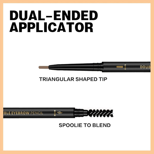 3 Pcs Waterproof Eyebrow Pencil Dark Brown Premium Eye Brow Pencil Brn With Spoolie Brush Longwearing For Perfect Brows Professional Precision Defines Universal Benefit Eyebrow Pencil O'Cheal