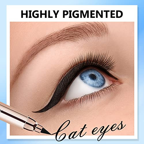 O'Cheal 2 In 1 Professional Makeup Black Liquid Eye Liner Pencil For Women Perfect Blend Eye Definer For Precise Or Smudged Look Premium Wing Cat Eyes Stamp Eyeliner