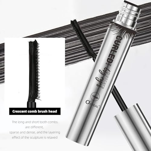 O'Cheal 3Pcs 4D Telescopic Mascara Waterproof Increase Volume And Length Curling Long-Lasting Quick-Drying Smudge-Proof No Clumping Makeup Vegan&Cruelty- Hypoallergenic Formula Black