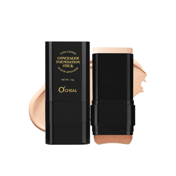 O'Cheal Face Foundation Contour Stick Long-Wear Lightweight Brighten Stick Blemish Contouring Face Concealer Beauty Makeup 04#Wheat