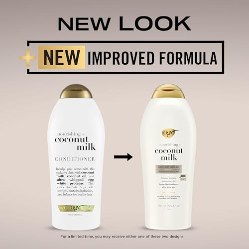 Ogx Nourishing + Coconut Milk Moisturizing Conditioner For Strong & Healthy Hair With Coconut Milk Coconut Oil & Egg White Protein Paraben- Sulfate- Surfactants 25.4 Fl Oz