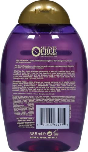Ogx Volumizing Shampoo For Fine Hair  Biotin & Collagen  Extra Strength  Sulfate-  13 Fl Oz Pack Of 2