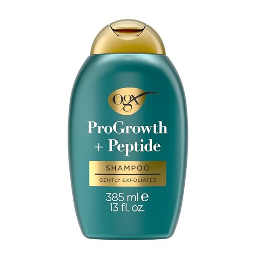Ogx Progrowth + Peptide Clarifying Shampoo Gentle Exfoliating Scalp Shampoo Supports Natural Hair Growth By Removing Scalp Build-Up 1.5% Mandelic Acid 13 Fl. Oz