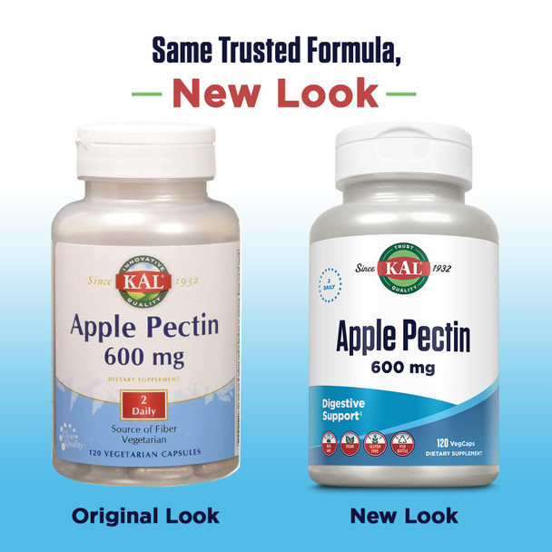 Kal 600 Mg Apple Pectin, 120 Count