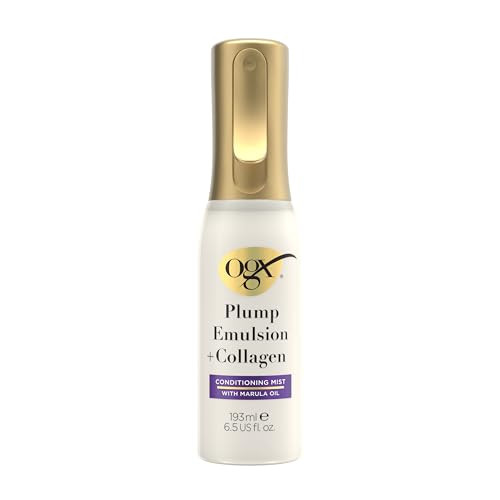 Ogx Plump Emulsion + Collagen Conditioning Hair Mist Volumizing Hair Spray With Marula Oil For 3X Plumper Hair For Up To 72 Hours Without The Weight 450Ãƒšã‚°F Heat Protection 6.5 Fl. Oz