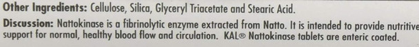 Kal 100 Mg Nattokinase Tablets, 30 Count