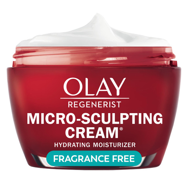 Olay Face Moisturizer Regenerist Micro-Sculpting Cream For Women Fragrance- - Hydrating Anti-Aging Anti-Wrinkle Firming Skin Care - Hyaluronic Acid Niacinamide Amino Peptides 1.7 Oz