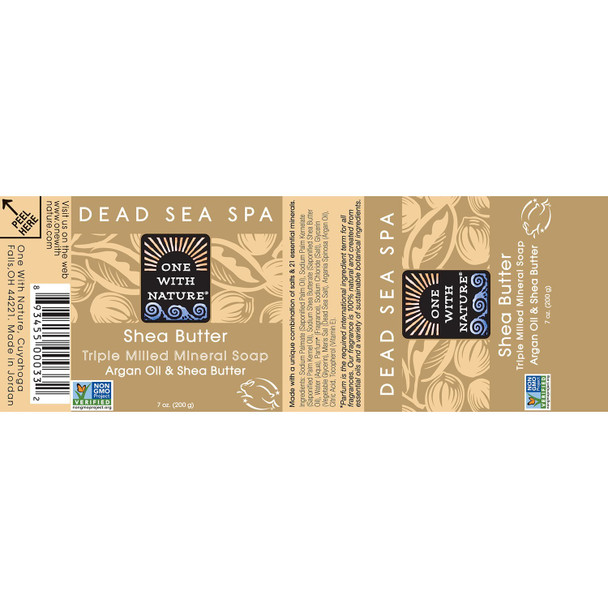 One With Nature Shea Butter Dead Sea Mineral Soap 7 Ounce Bars (Pack Of 6)