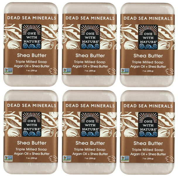 One With Nature Dead Sea Mineral Soap Lemon Sage 7-Ounces (Pack Of 6)