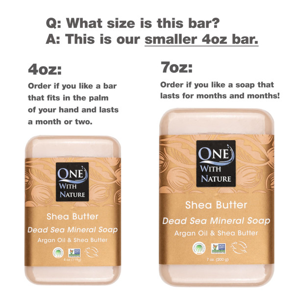 One With Nature Dead Sea Salt Shea Butter Soap 7Oz 3-Pack Ãƒ¢Ã¢Š¬Ã¢‚¬Å“ Purifying And Exfoliating Soap Bar With Dead Sea Minerals For Face & Body For Men & Women