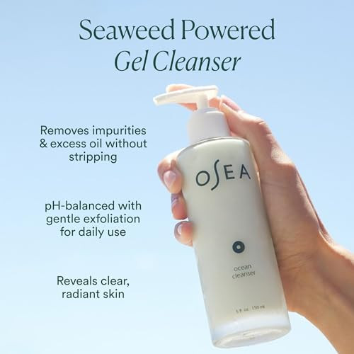Osea Ocean Cleanser 5 Oz - Nourishing Facial Cleansing Gel - Mineral-Rich Face Wash - Gentle Face Cleanser - Clean Beauty Skincare - Vegan & Cruelty- Facial Wash