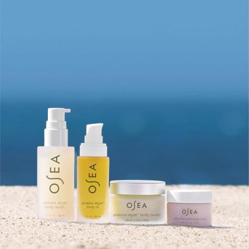 Osea Bodycare Bestsellers Skincare Set - 4-Piece Body Travel Set - 1Oz - Body Oil Body Butter Body Scrub & Body Wash
