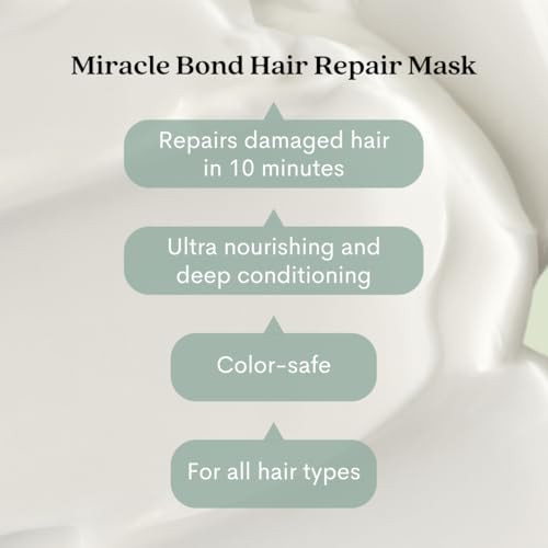 Pallure Miracle Bond Mask To Support Thicker Voluminous Fuller Looking Hair Infused With Hyaluronic Acid Biotin Avocado And Argan Oil 8.45 Fl Oz