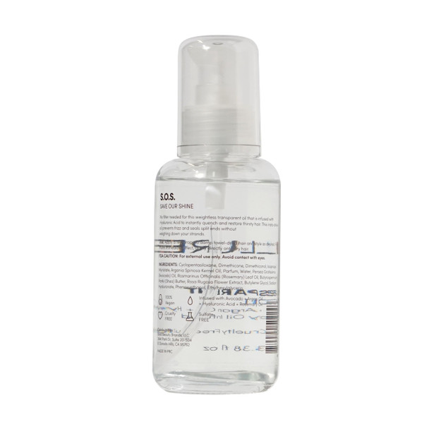 Pallure Transparent Hair Oil Treatment To Support Thicker Voluminous Fuller Looking Hair Infused With Hyaluronic Acid Biotin Avocado And Rosemary Oil (3.4 Fl Oz)