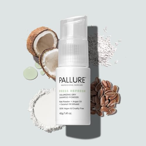 Pallure Press Refresh Volumizing Dry Shampoo Powder Ãƒ¢Ã¢Š¬Ã¢‚¬Å“ Oil Absorbing Adds Volume & Texture No Residue Hydrating Non-Aerosol Salon-Quality 1.41 Oz