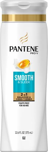Pantene Pro-V Smooth & Sleek 2 In 1 Shampoo & Conditioner 12.6 Fl Oz(Packaging May Vary)