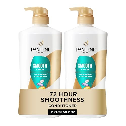Pantene Conditioner Daily Moisture Real - Pro-V Nutrients For Dry Color-Treated Straight To Curly Hair 72-Hour Hydration & Softness 25.1 Oz Each 2-Pack + Miracle Rescue Shot (0.5 Oz)