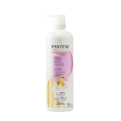 Pantene Infinite Lengths Conditioner With Biotin + Collagen Strengthens Brittle Hair Up To 90% Less Breakage 1 Minute Miracle Safe For Color Treated Hair Floral Scent 30 Fl Oz