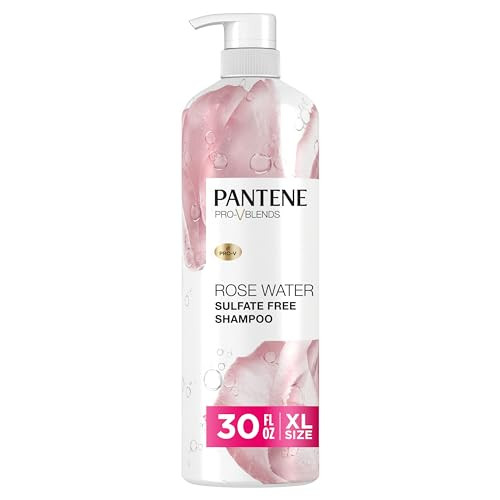 Pantene Sulfate  Shampoo And Conditioner Set Rose Water Soothing And Moisturizing Infused With Vitamin B5 For All Hair Types Safe For Color Treated Hair Pro-V Blend 17.9 Fl Oz Each 2 Pack