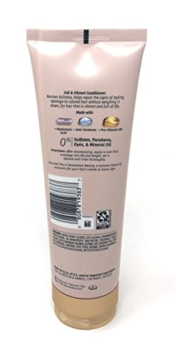 Pantene Pro-V Generation Beauty Full & Vibrant Sulfate  Conditioner With Hyaluronic Acid For Fine Or Thin & Colored Hair 8 Oz