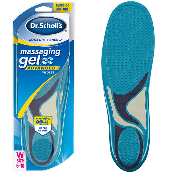 Dr. Scholl's Comfort And Energy Massaging Gel Insoles For Women - 1 Pair (Size 6-10)