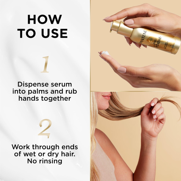 Pantene Hair Serum Split Ends Hair Treatment Hair Serum For Frizzy And Damaged Hair Miracle Rescue 3.2 Oz