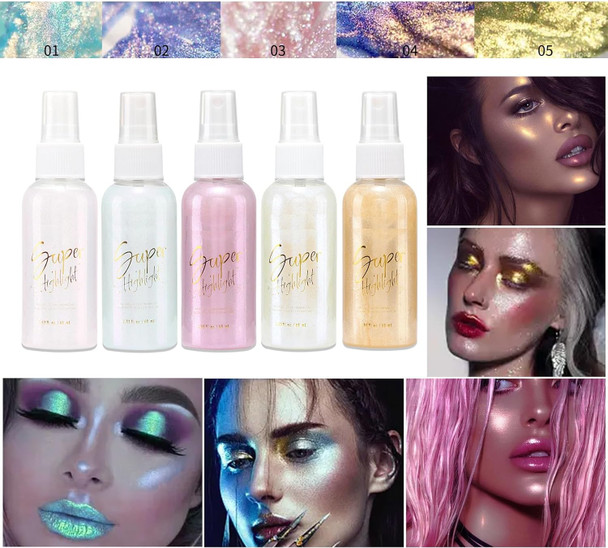 Paqiman Body Glitter Spray Perfect Body Liquid Luminizer Illuminator For Hair And Body Glitter Sprayãƒ£Ã¢Š¬Ã¢‚¬Å¡(Green)