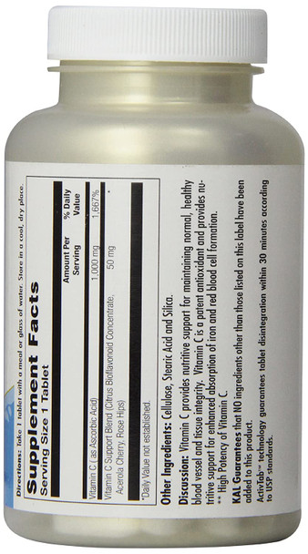 KAL C-1000 Tablets, 1000 mg, 100 Count