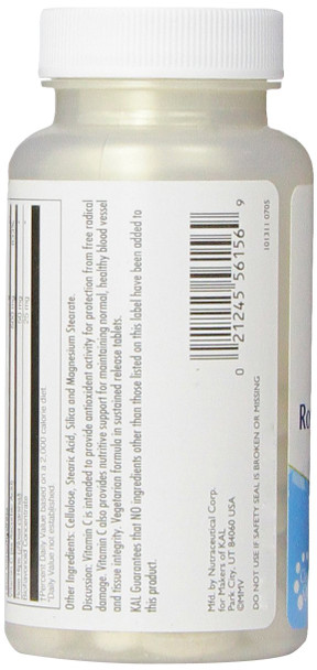 KAL C-500 with RH and Bioflavonoids Sustained Release Tablets, 500 mg, 100 Count