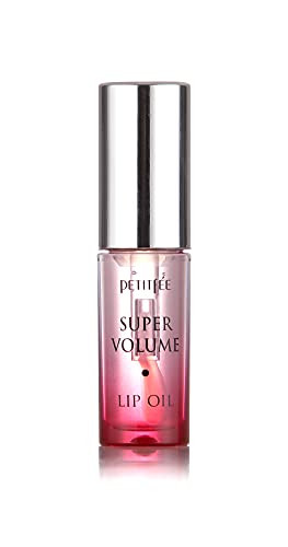 Petitfee Lip Oil Super Volume  0.10 Oz  Plumping Moisturizing Glass Lips Plump Lip Oil With Herbal Ingredients Revitalizing Volumizing Nourishing Lips Non-Sticky Non-Artificial Colors