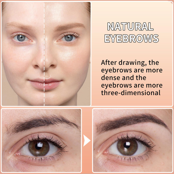 Qic Eyebrow Pomade For Womenlong Lasting Waterproof Eyebrow Kit Makeup With Dual Color Eyebrow Pomade And Dual-Ended Eyebrow Brushcreate Natural Brow Makeup(Brow Gel + Dark Brown)