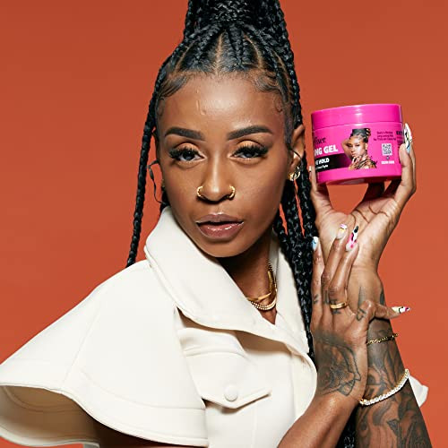 Red By Kiss Braiding Gel Extreme Hold Styler Fixer For Box Braids & Cornrows Hydrating Conditioning Long-Lasting Frizz Control 4C Moisturizing Nourishing High Shine (6 Fl. Oz.)