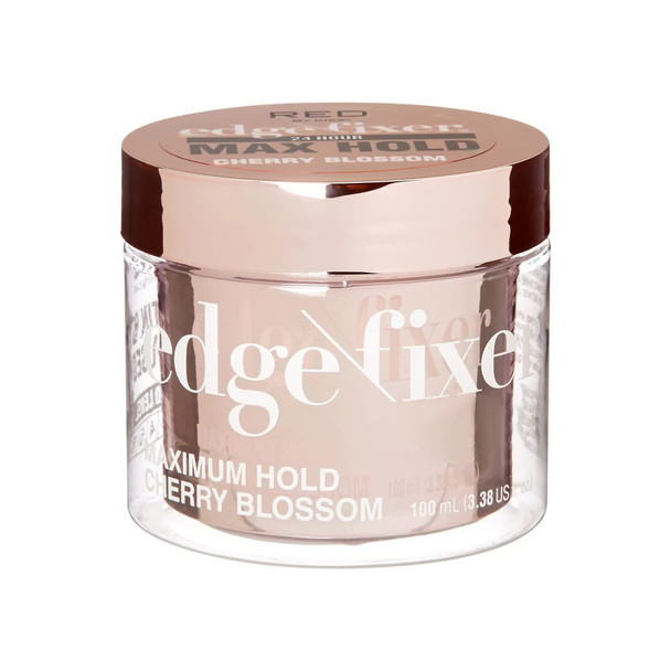 Red By Kiss Edge Fixer Hair Shine Gel 24 Hour Max Hold Non-Flaking Biotin B7 Infused Natural Styling Professional Edge Control Wax Perfect For Braiding (Sweet Peach)