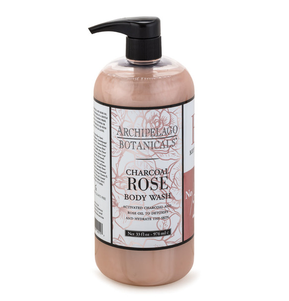 Archipelago Charcoal Rose 33 oz. Body Wash